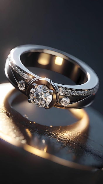 Diamond wedding ring design illustration background