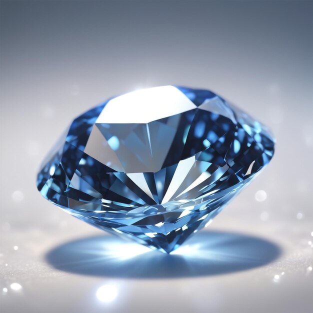 diamond on white shining bokeh background