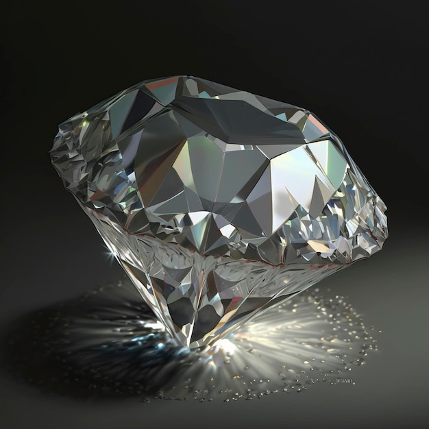 Diamond with sparkles and many details, luxury and jewelry, a piece of great beauty and quality., created with Generative AI technology