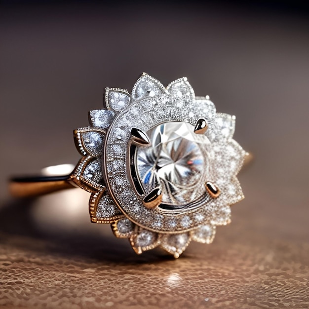 Женское кольцо с бриллиантом