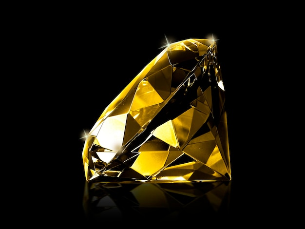 Diamond Yellow on black background