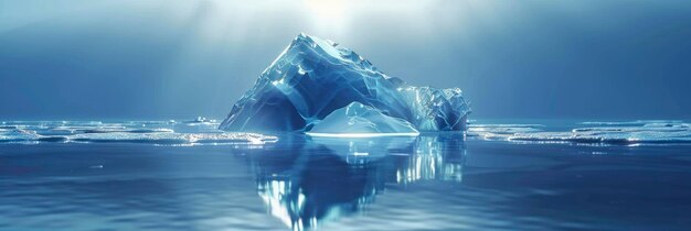 얼음 을 반사 하는 바다 에 있는 다이아몬드 와 같은 빙산