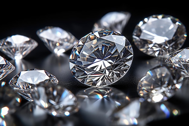 Premium AI Image | Diamonds are precious gemstones used in jewelry