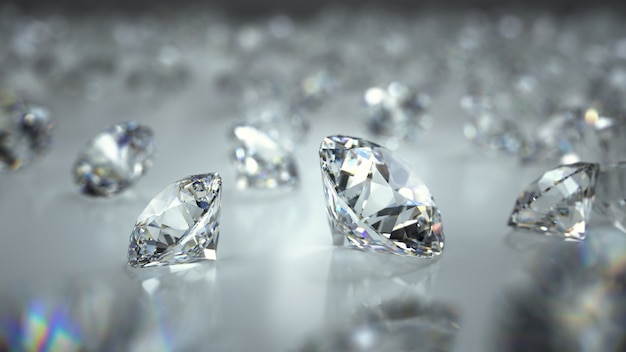 Photo diamonds on a background