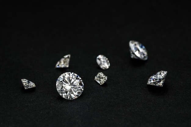 Diamonds on The Black Background