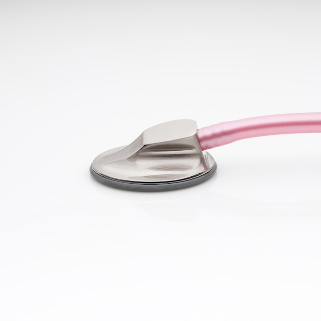 Photo diaphragm of medical stethoscope isolated on a white background