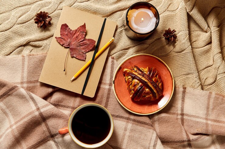 Photo 日記 シナモンパン コーヒーとキャンドル 秋
