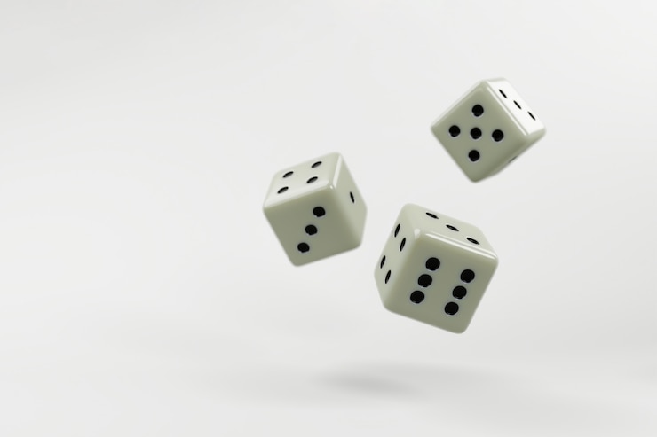 Photo dice 3d illustration