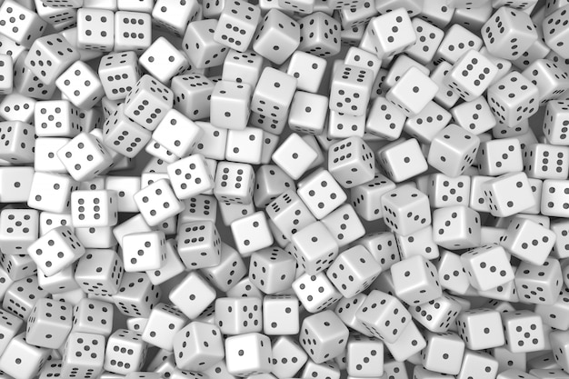 Dice. 3d rendering.