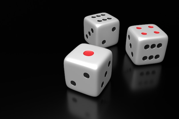 Dice. 3d rendering.