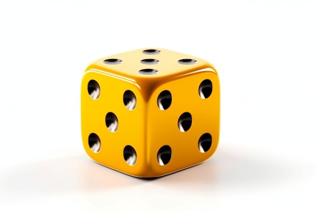 Dice Game Cube Isolated on White Background Generative AI