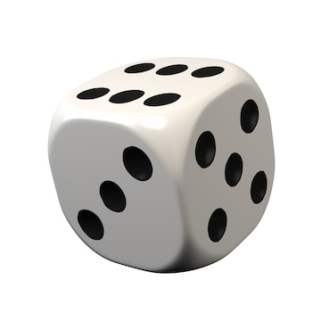 Blank Dice Isolated On White Background Stock Photo, Picture and