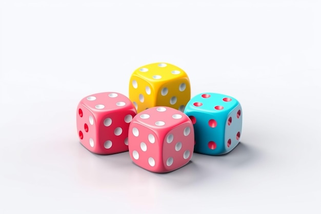 Dice on isolated White background