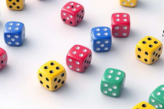 Dice on isolated White background