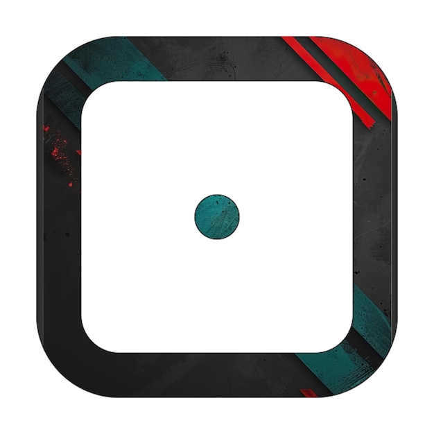 dice one icon diagonal black green red