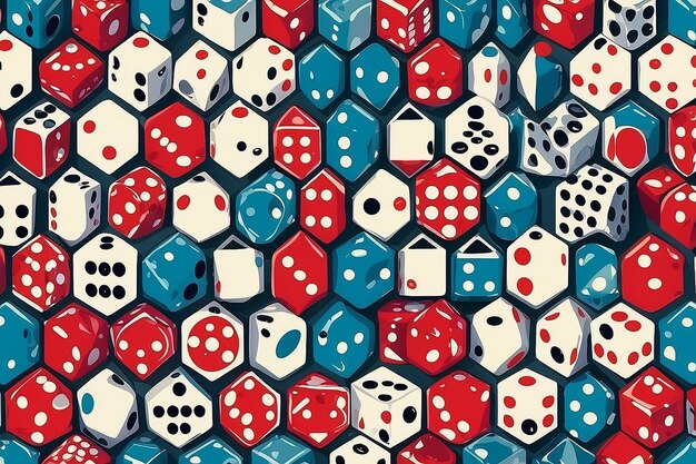 Dice Pattern Background with copy space