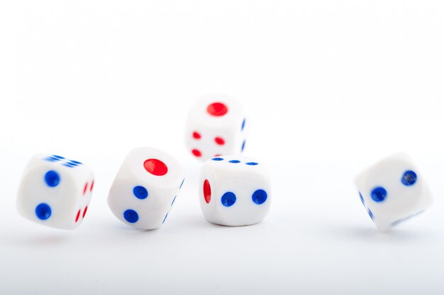 Dice on white