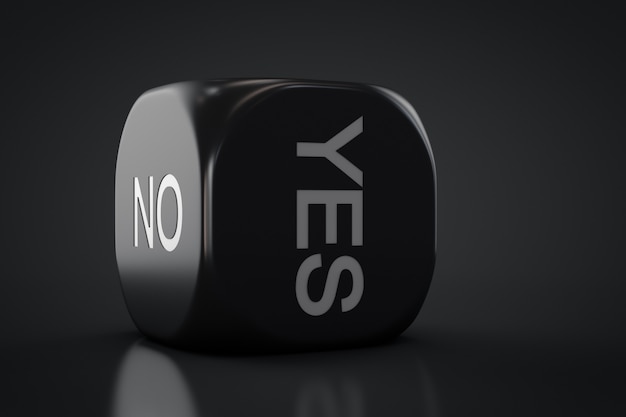 A dice with an answer: yes or no.