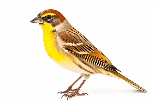 Dickcissel on White Background Generative Ai