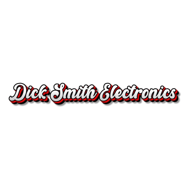 Фото dicksmithelectronics текст 3d серебряный красный черный белый фон фото jpg