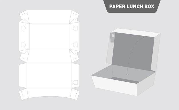 사진 다이 커트 페이퍼 점심  상자 음식 템플릿