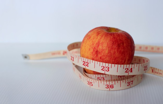 Dieet en gezond concept met appel