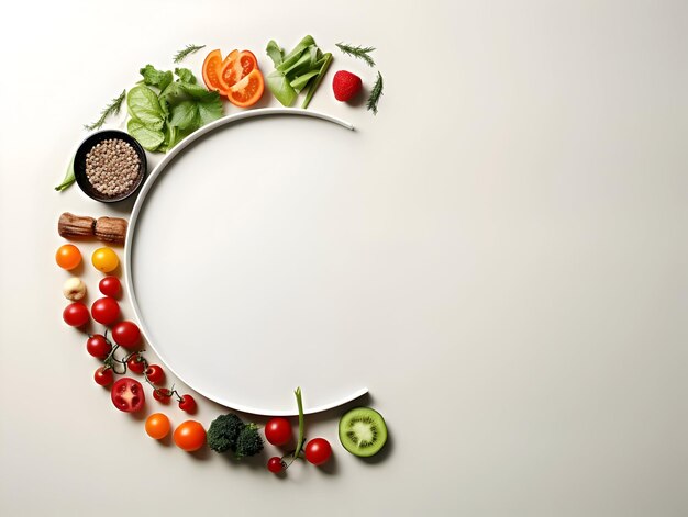 Foto dieetplan en gewichtsverlies foto juiste voeding groenten en fruit voor dieetplan dieetvoeding