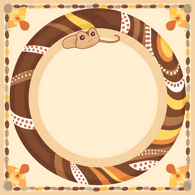 Foto dieren frame van baby bushmaster snake creëer een frame geïnspireerd door th 2d schattig creatief ontwerp