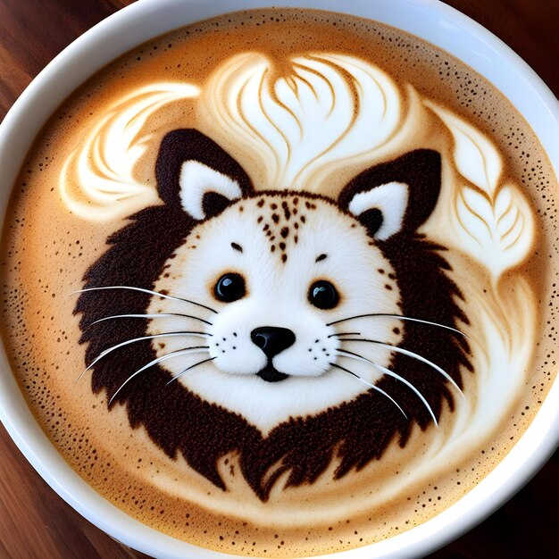 Foto dieren in koffiekopjes