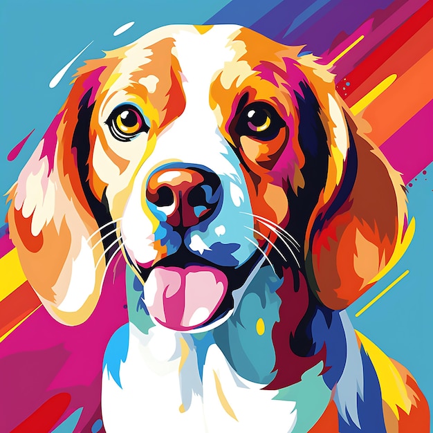 Dieren Kader van speelse Beagle Puppy Vang de Beagles Levendig S 2D schattig creatief ontwerp