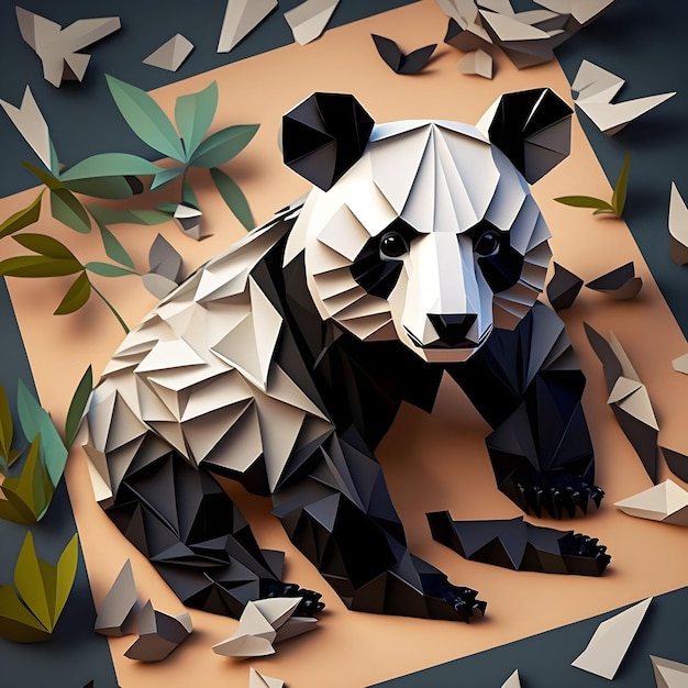 Dierentuin panda papercut