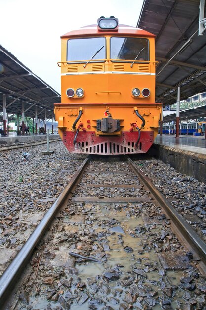 Diesel locomotive train