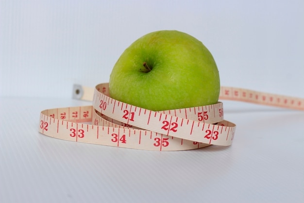 Diet and healthy concept with apple