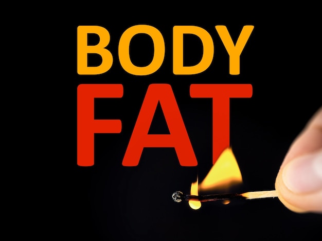 Diet healthy eating and weigh loss concept Body fat burning