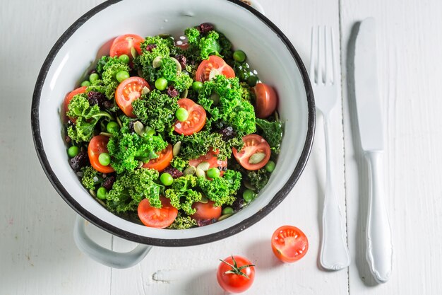 Diet kale salad full of vitamin and minerals