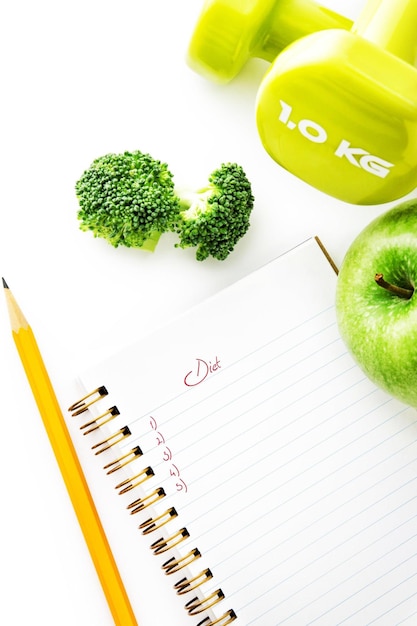Diet List Healthy Lifestyle clipping path