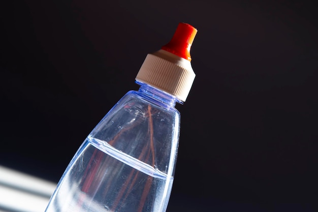 Diet sweetener bottle on window light background