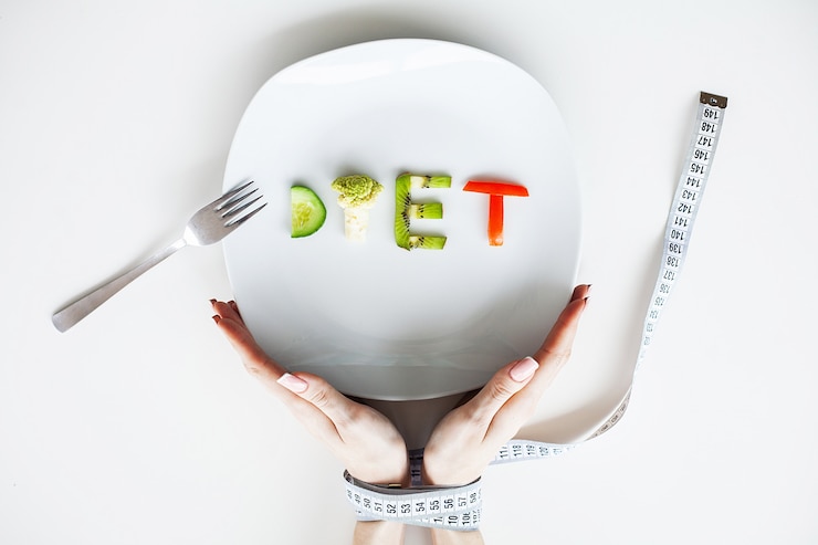 Photo diet or weight control concept. 
