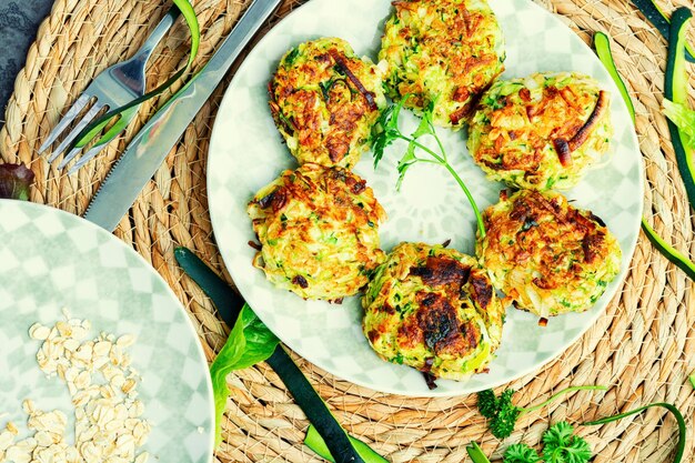 Diet zucchini cutlets