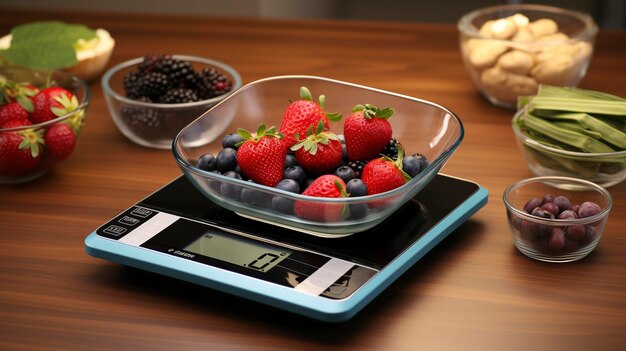 Фото Инструменты диетолога для пищевых весов и контроля порций
