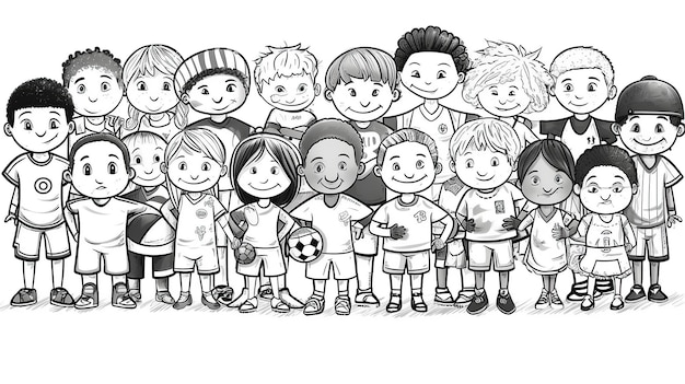 Diferents ethnicity together in soccer coloring pages best of coloring pages for kids in the style