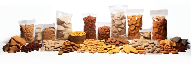 Photo different animal feed packaging