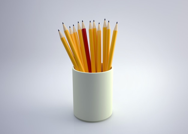写真 分離された鉛筆ホルダーの異なるが、同様に適切な色鉛筆。