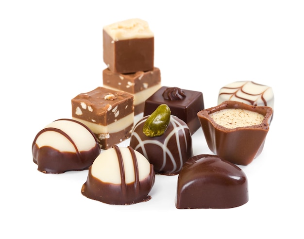 Different chocolate candies