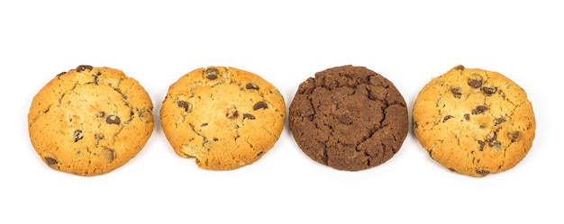 Different chocolate chips cookies