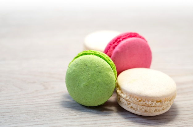 Photo different color macaroons