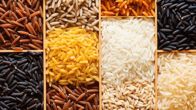 Different color of rice