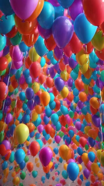 Different colorful balloons