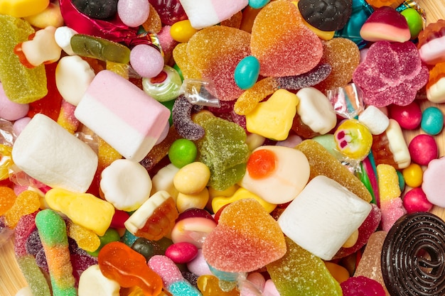different colorful fruit candy
