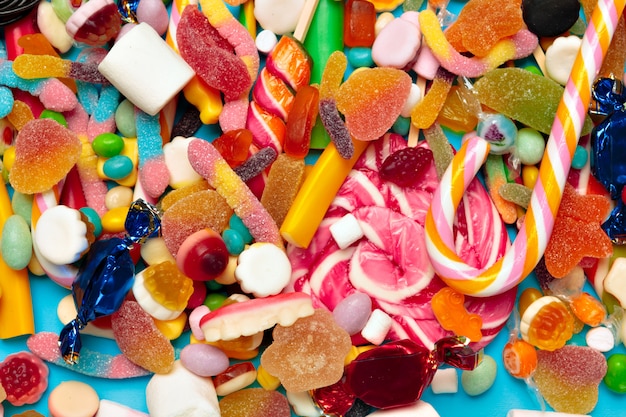 different colorful fruit candy